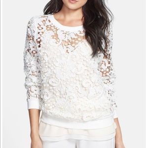 BNWT!!! Chelsea28 Embroidered Lace Pullover